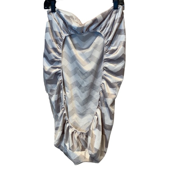 Summer Infant White Gray Chevron Soft Diaper Changing Table Fitted Sheet Cover - Picture 2 of 4